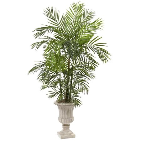 DARE2DECOR 6 in. Areca Palm Artificial Tree in Urn DA2475650
